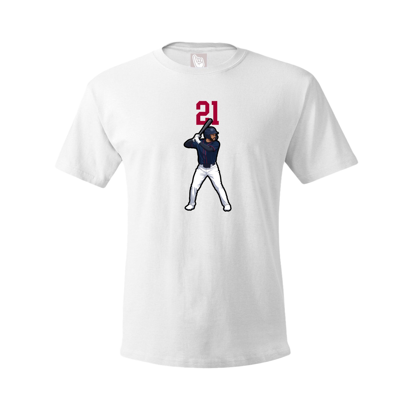 Youth Tee — Number Top in White