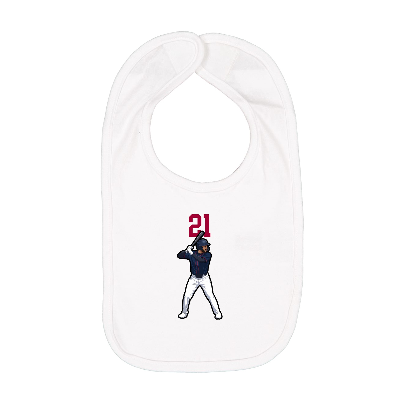 Infant Bib — Number Top in White