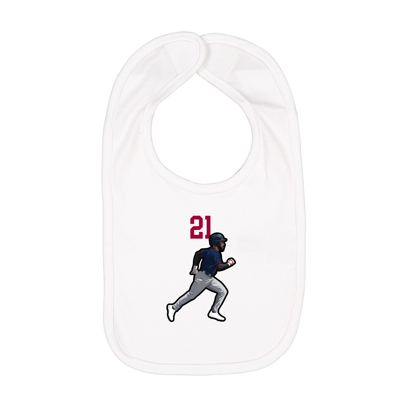 Infant Bib — Number Top in White