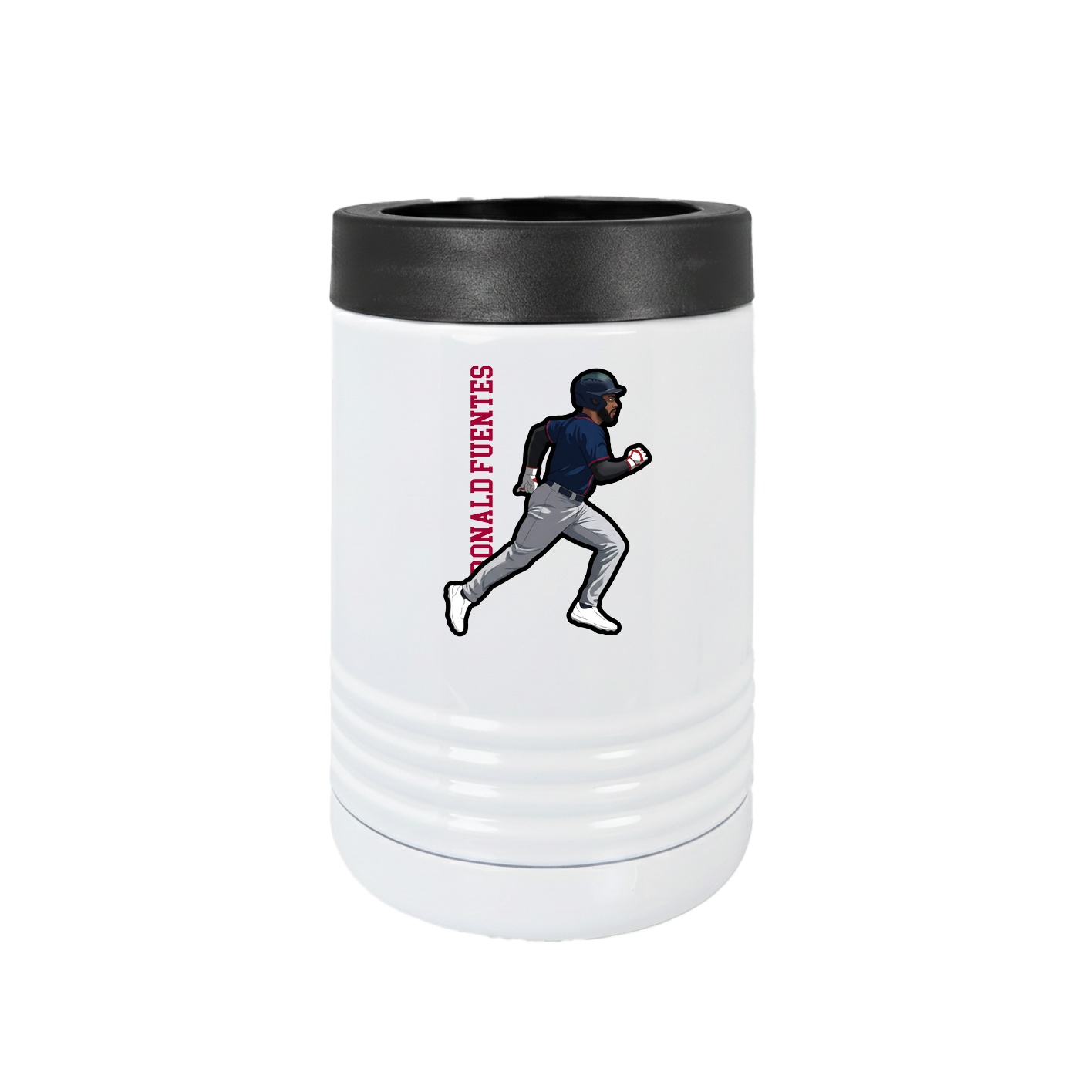 Beverage Holder — Name Vertical in White