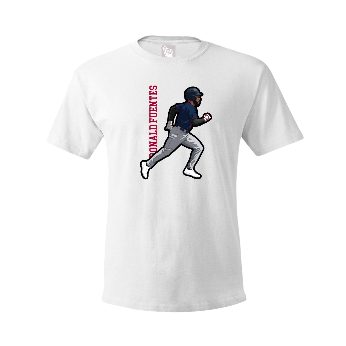 Youth Tee — Name Vertical in White