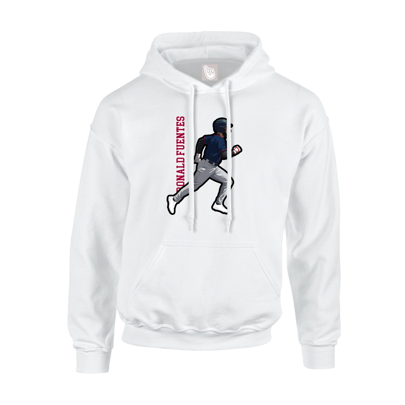 Youth Hoodie — Name Vertical in White