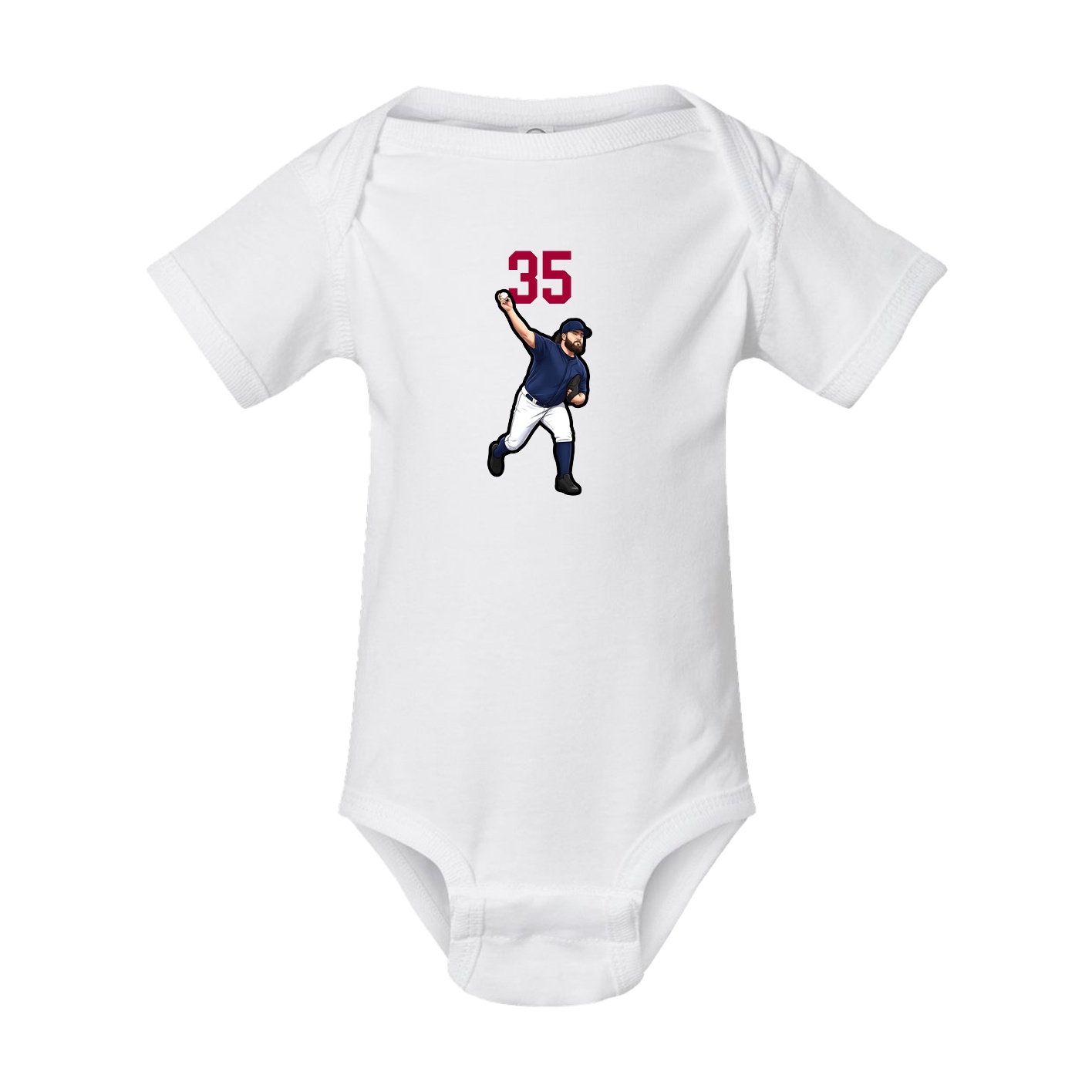 Baby Onesie — Number Top in White