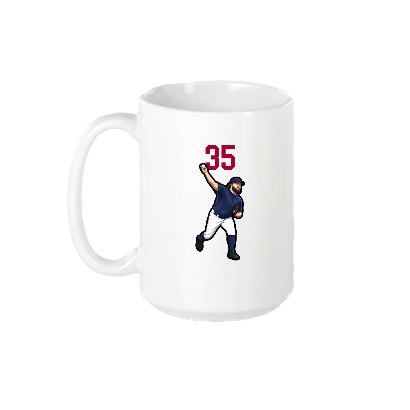 15oz Coffee Mug — Number Top in White