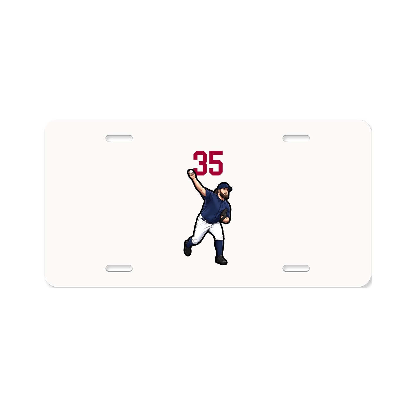 License Plate — Number Top in Classic