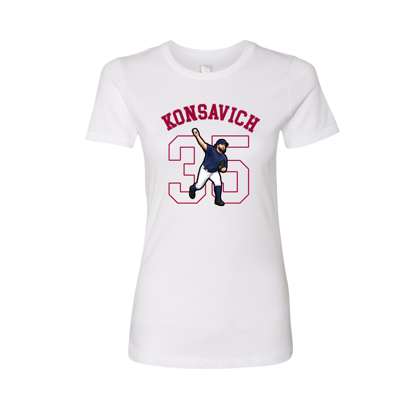 Fitted Women's Tee — Shirsey Arch in White