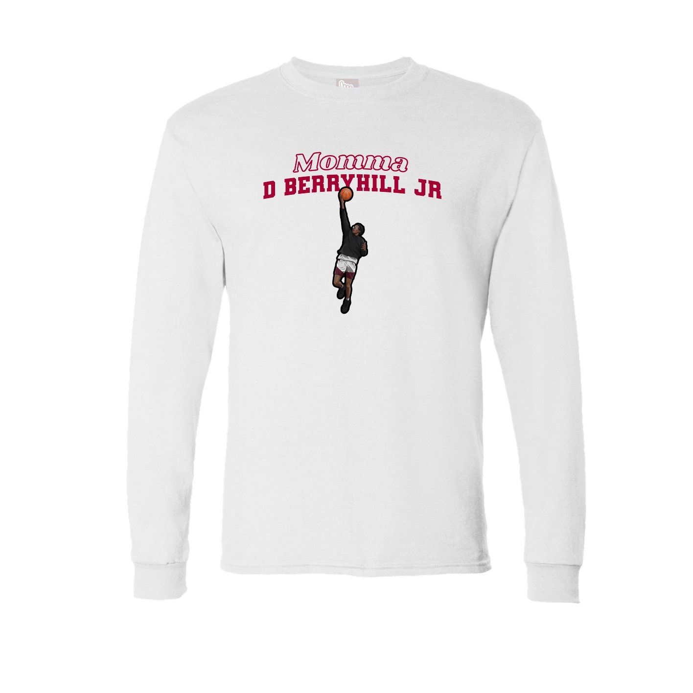 Long Sleeve Tee — Mothers Day Block in White