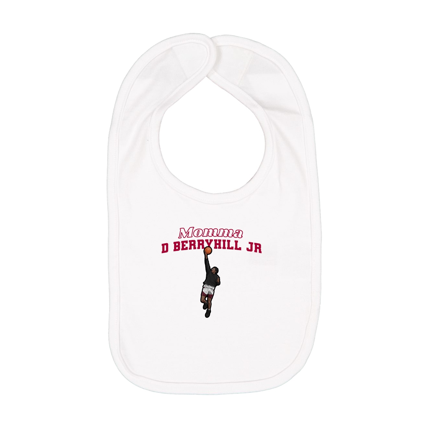 Infant Bib — Mothers Day Block in White