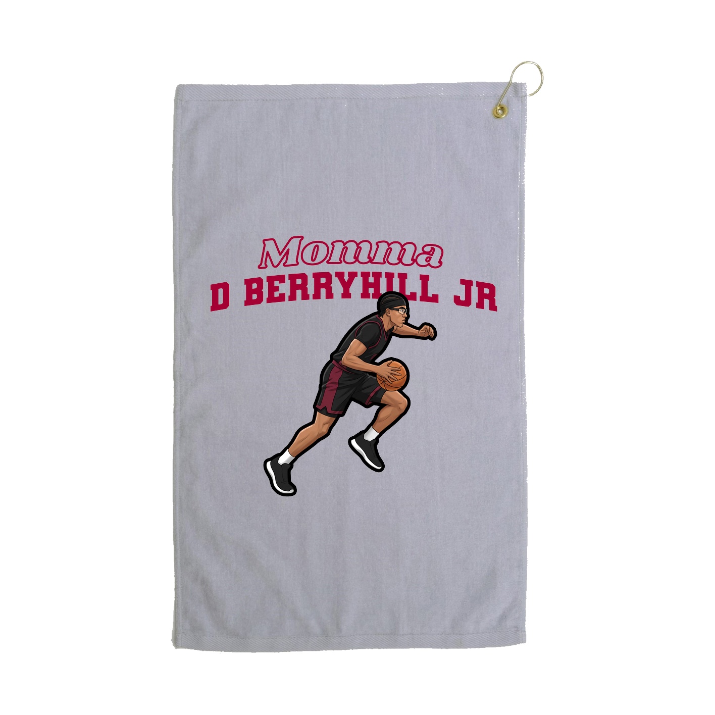 Golf Towel — Mothers Day Block in Grey