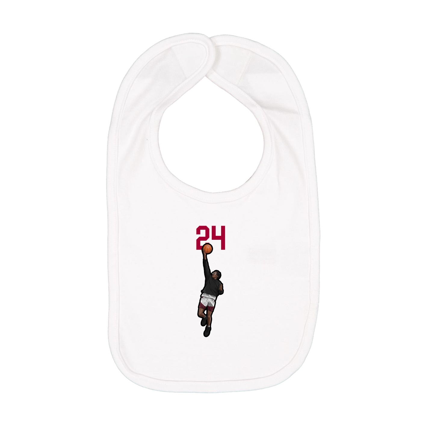 Infant Bib — Number Top in White