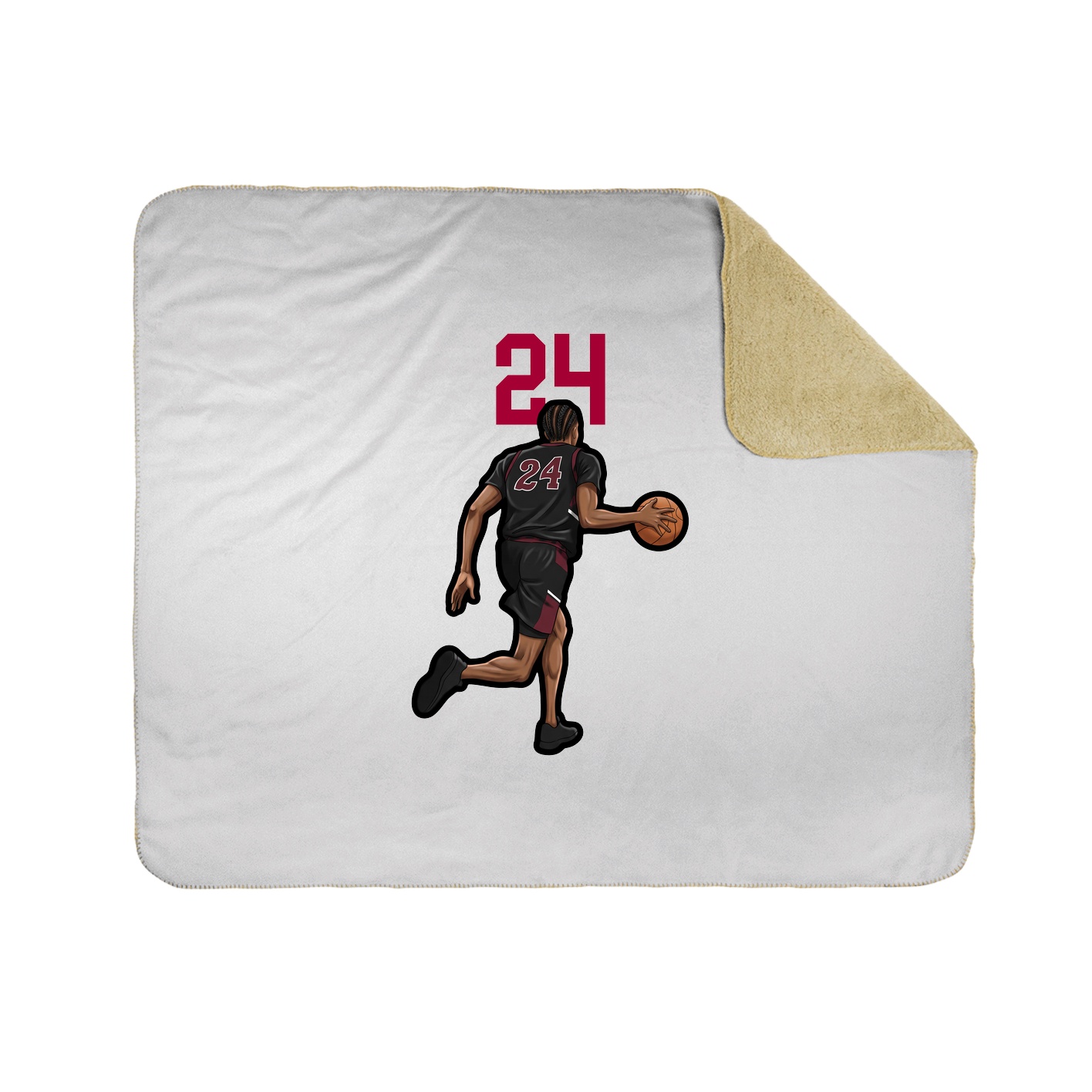 Throw Blanket — Number Top in White