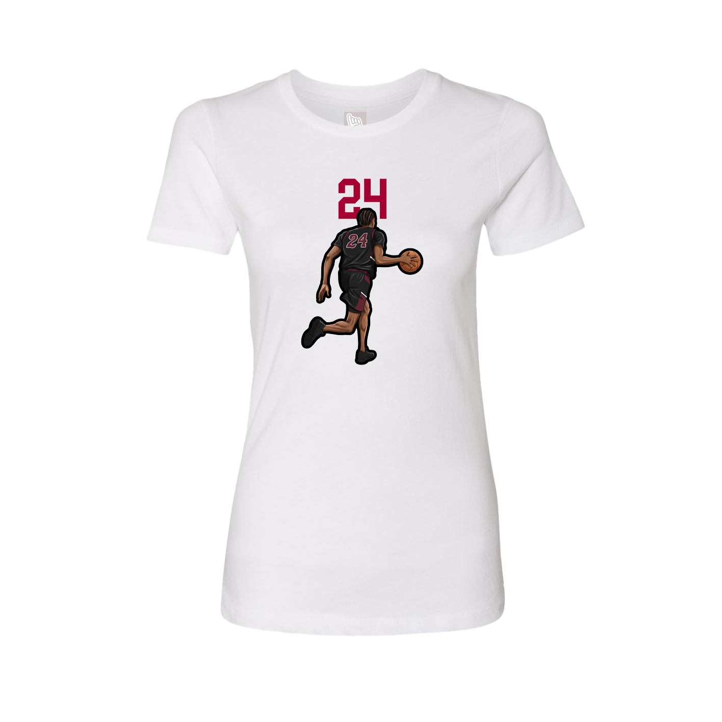 Fitted Women's Tee — Number Top in White