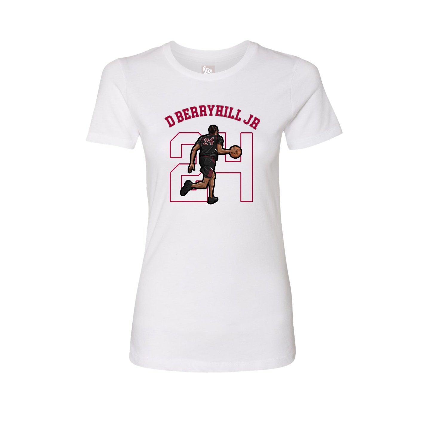 Fitted Women's Tee — Shirsey Arch in White