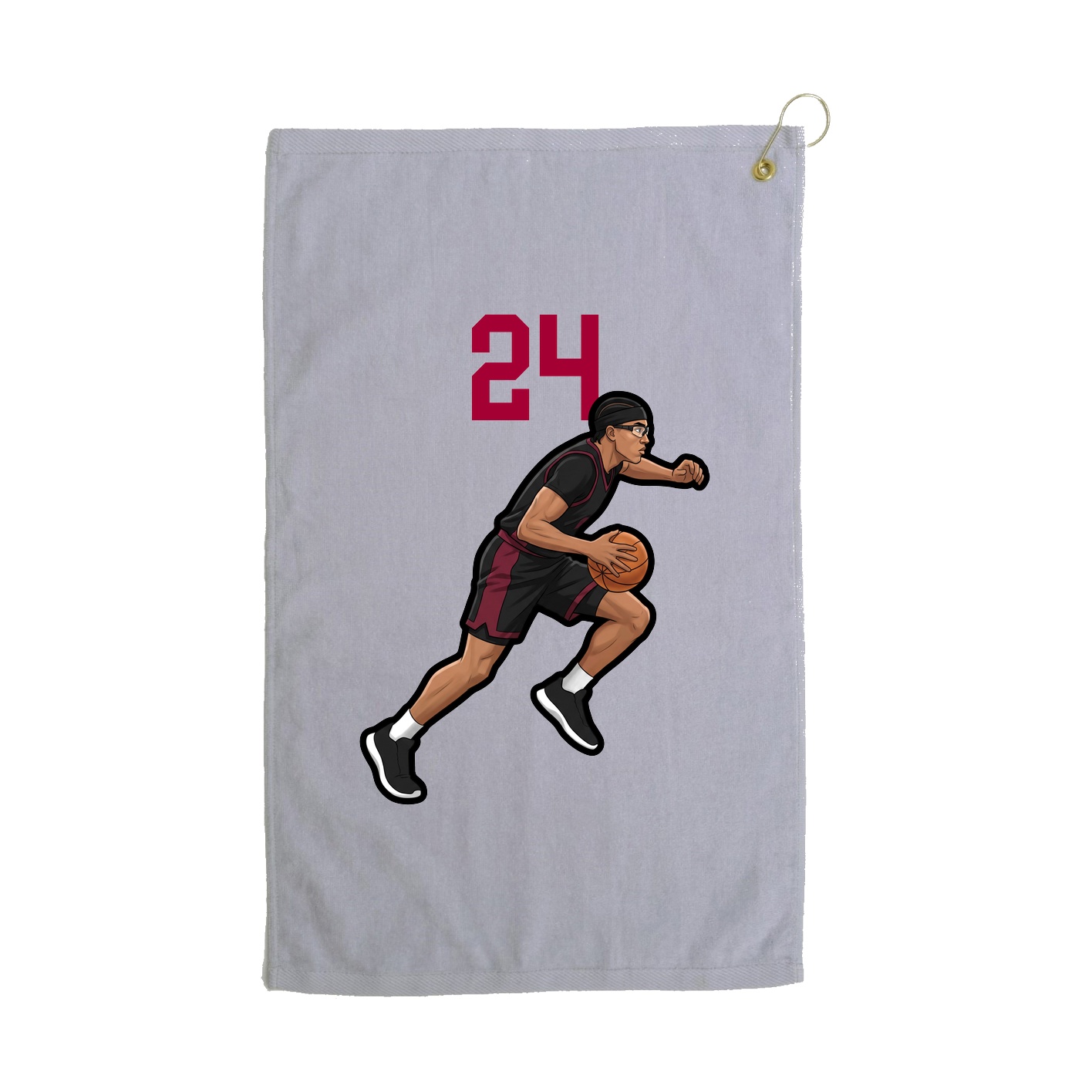 Golf Towel — Number Top in Grey