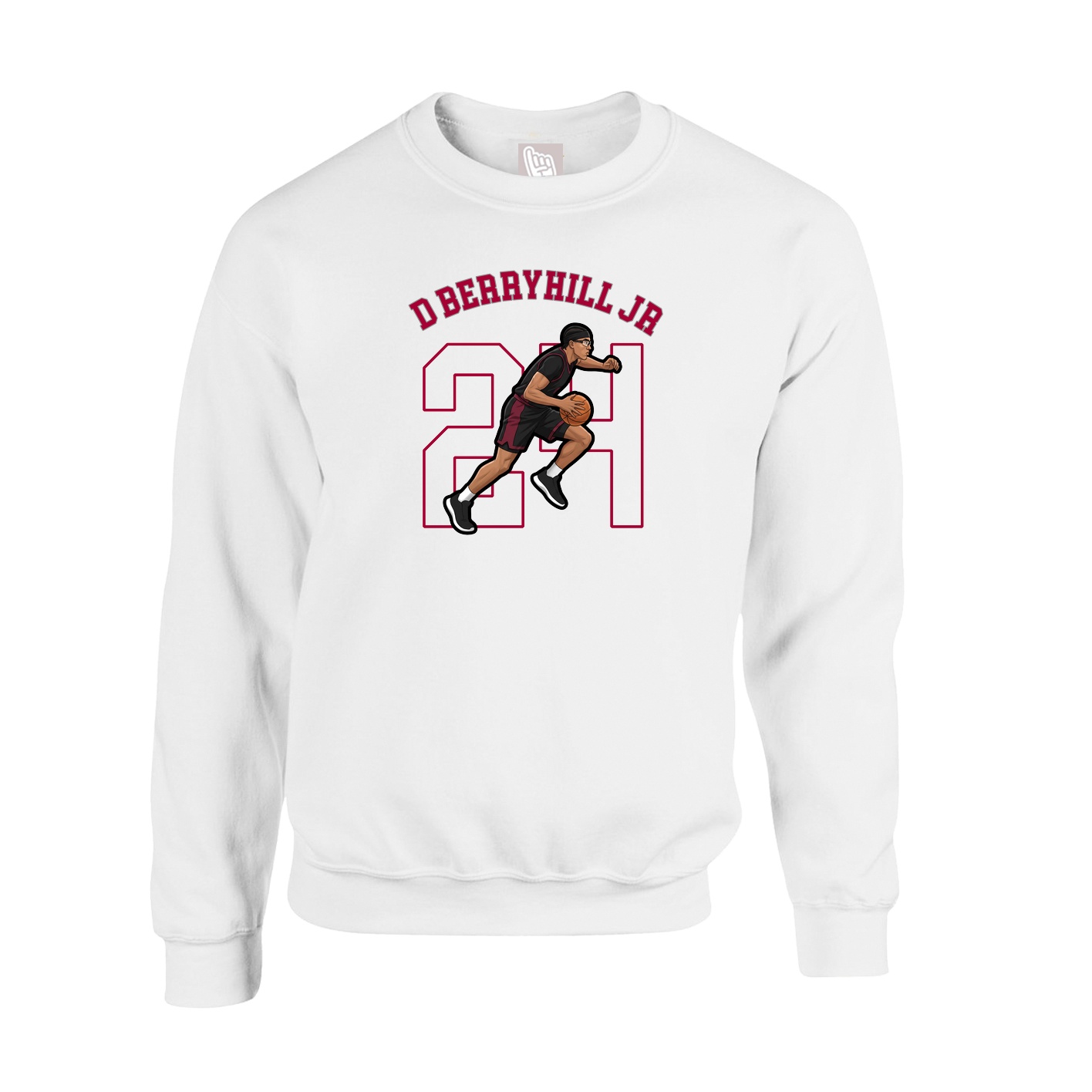 Fleece Crew — Shirsey Arch in White