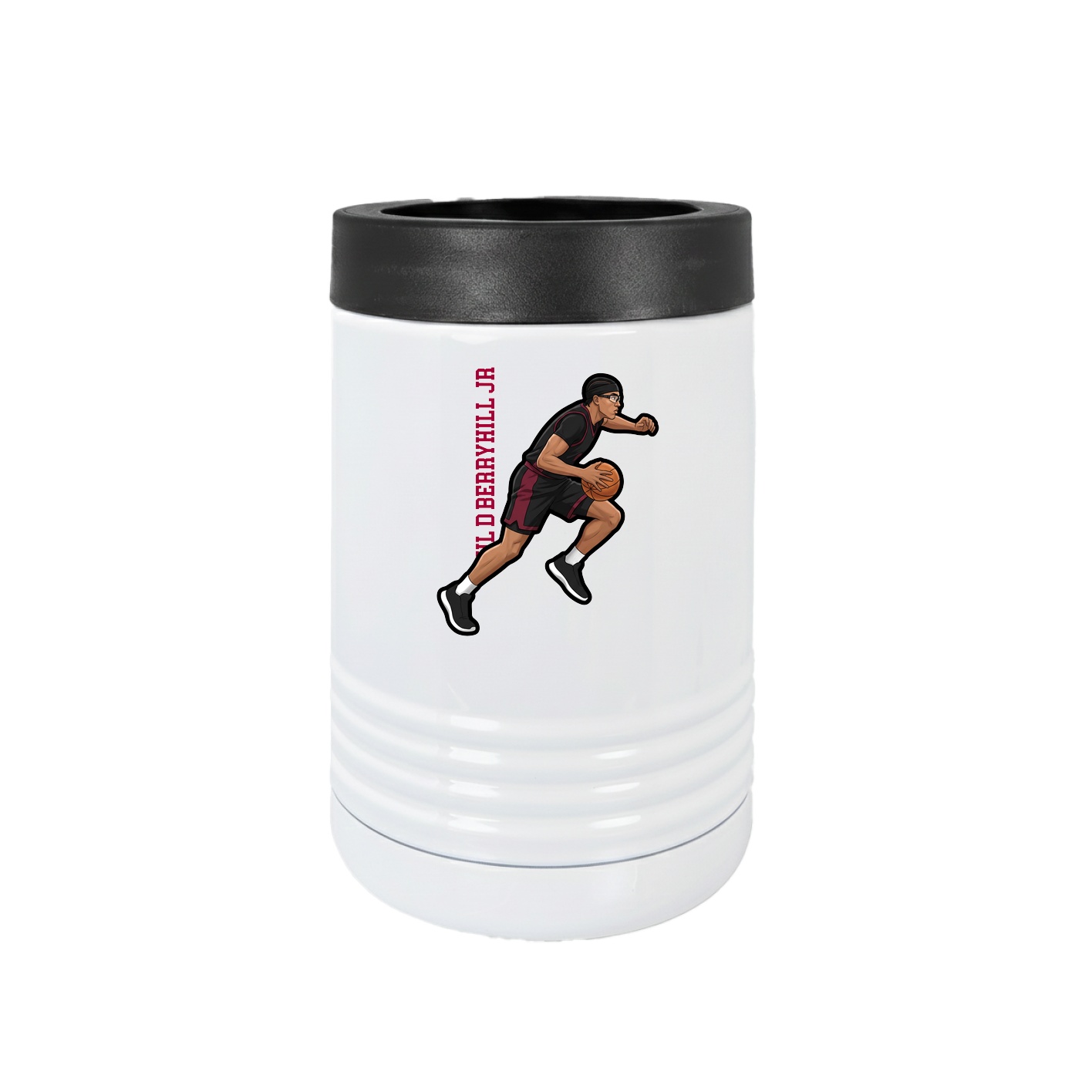 Beverage Holder — Name Vertical in White