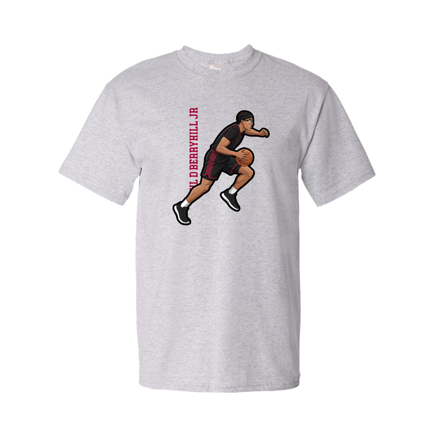 Tee — Name Vertical in Grey