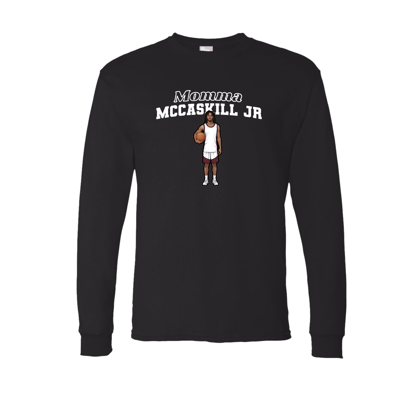 Long Sleeve Tee — Mothers Day Block in Black
