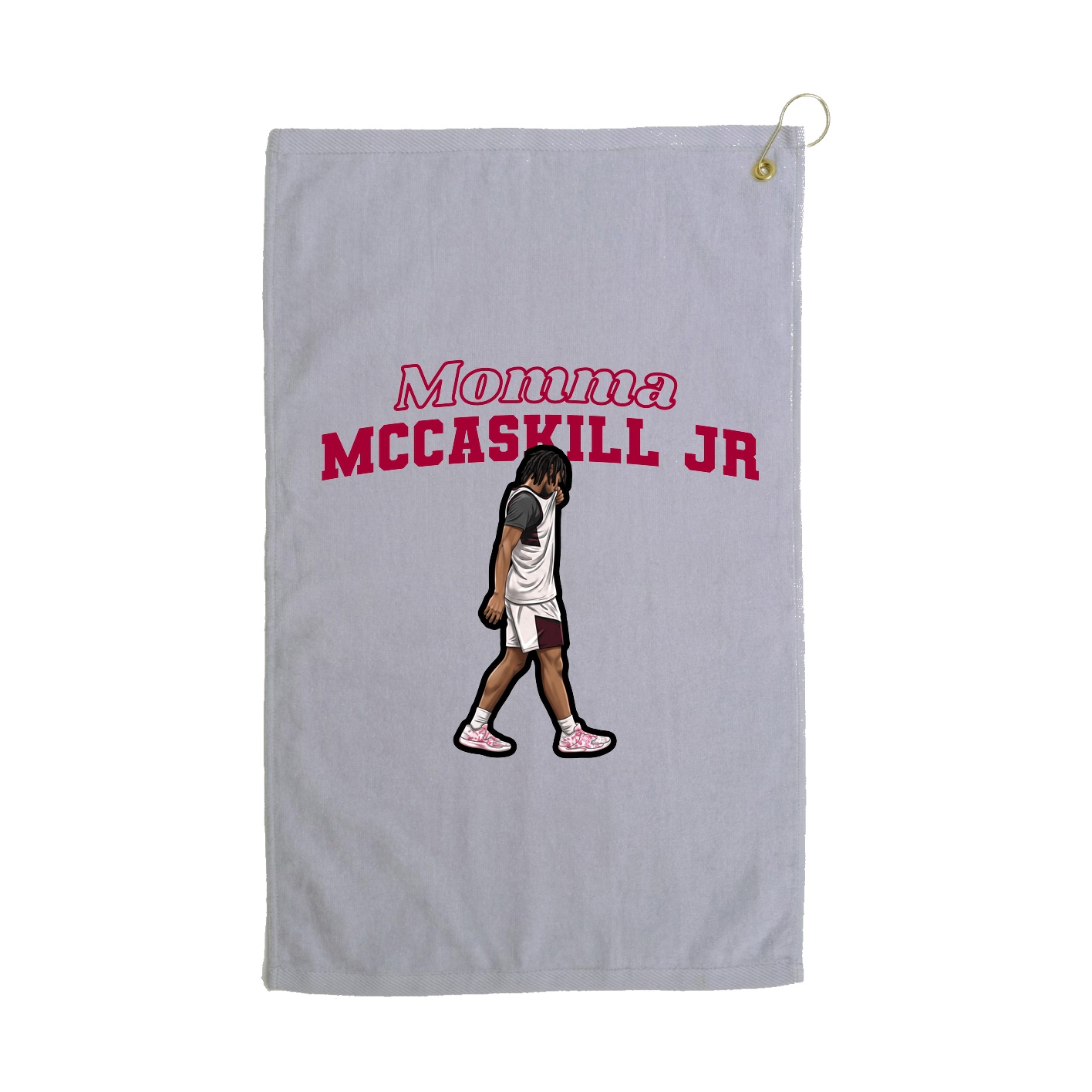 Golf Towel — Mothers Day Block in Grey