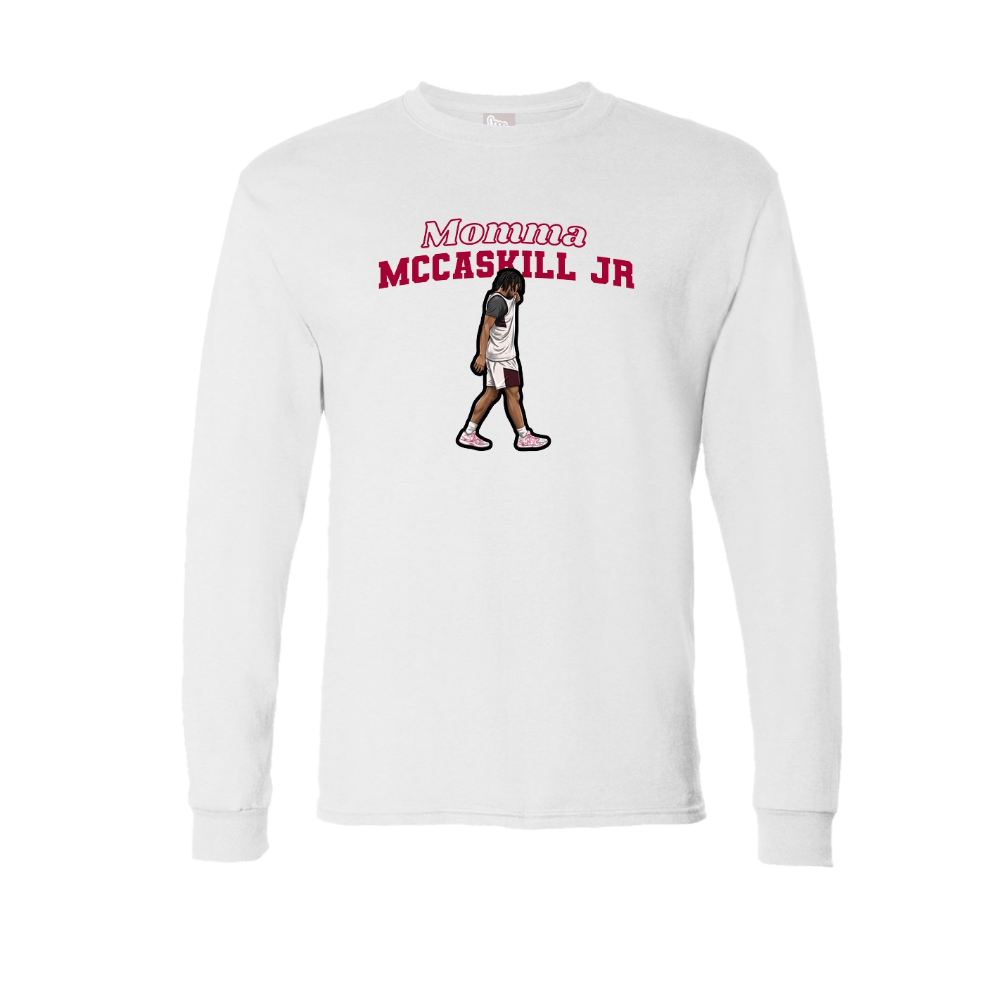 Long Sleeve Tee — Mothers Day Block in White