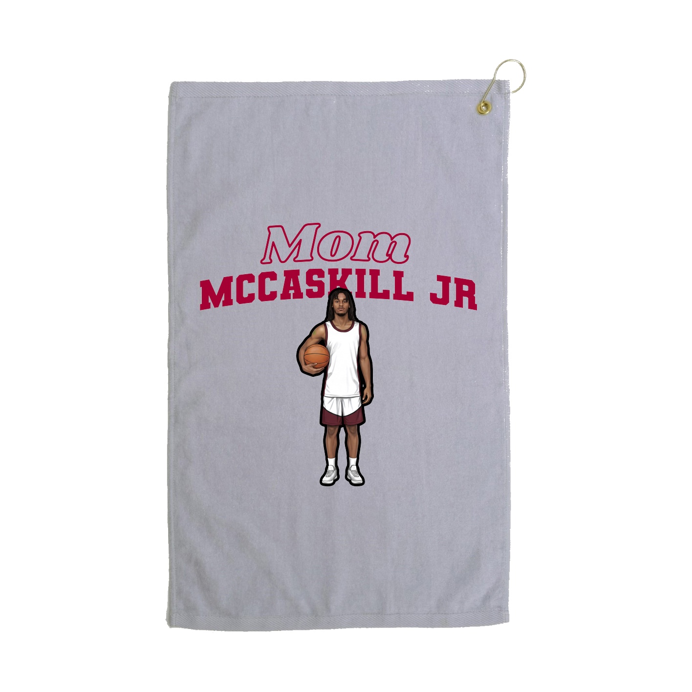 Golf Towel — Mothers Day Block in Grey