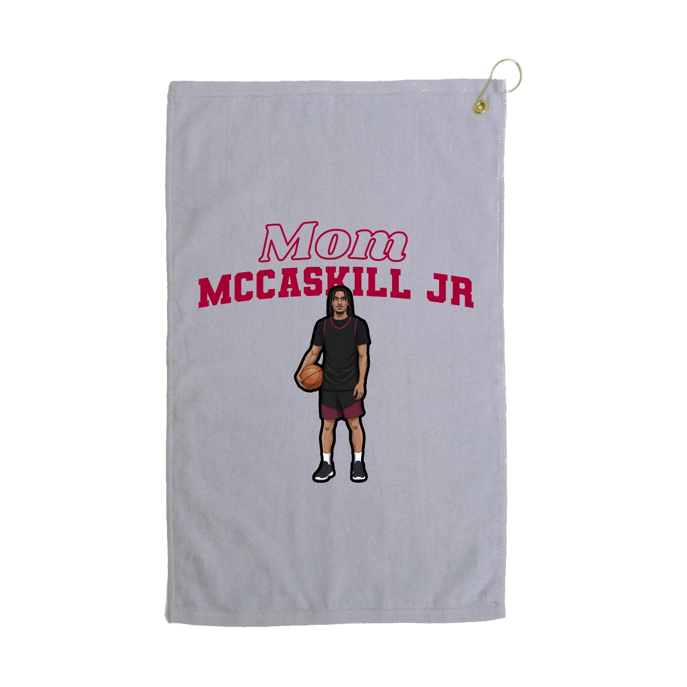 Golf Towel — Mothers Day Block in Grey