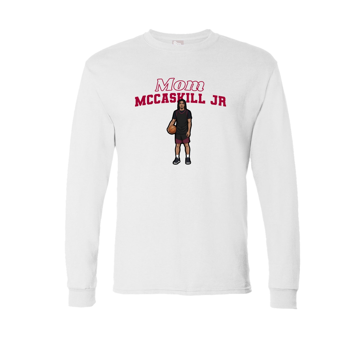 Long Sleeve Tee — Mothers Day Block in White