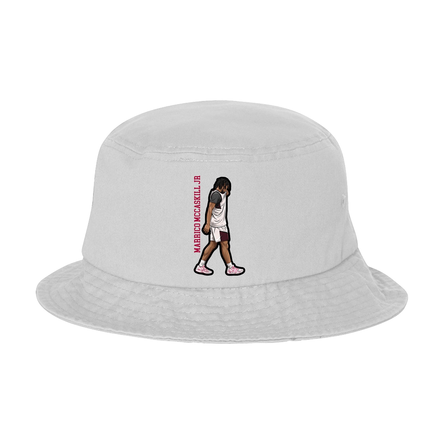 Bucket Cap — Name Vertical in White