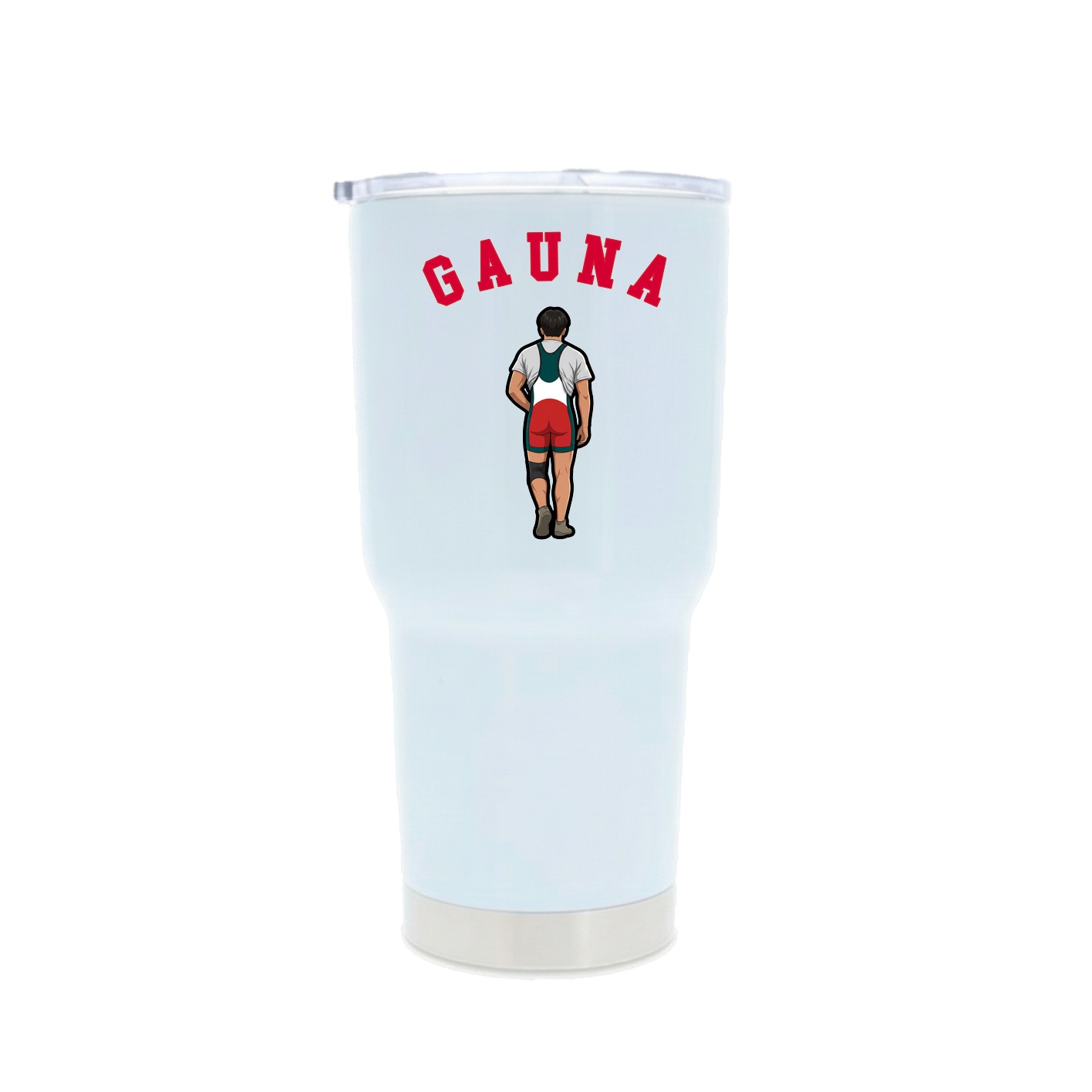 30oz Stainless Steel Tumbler — Shirsey Arch in White