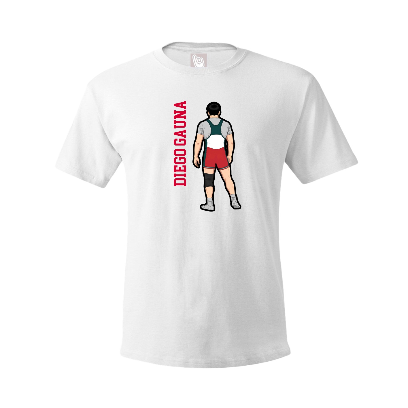Youth Tee — Name Vertical in White