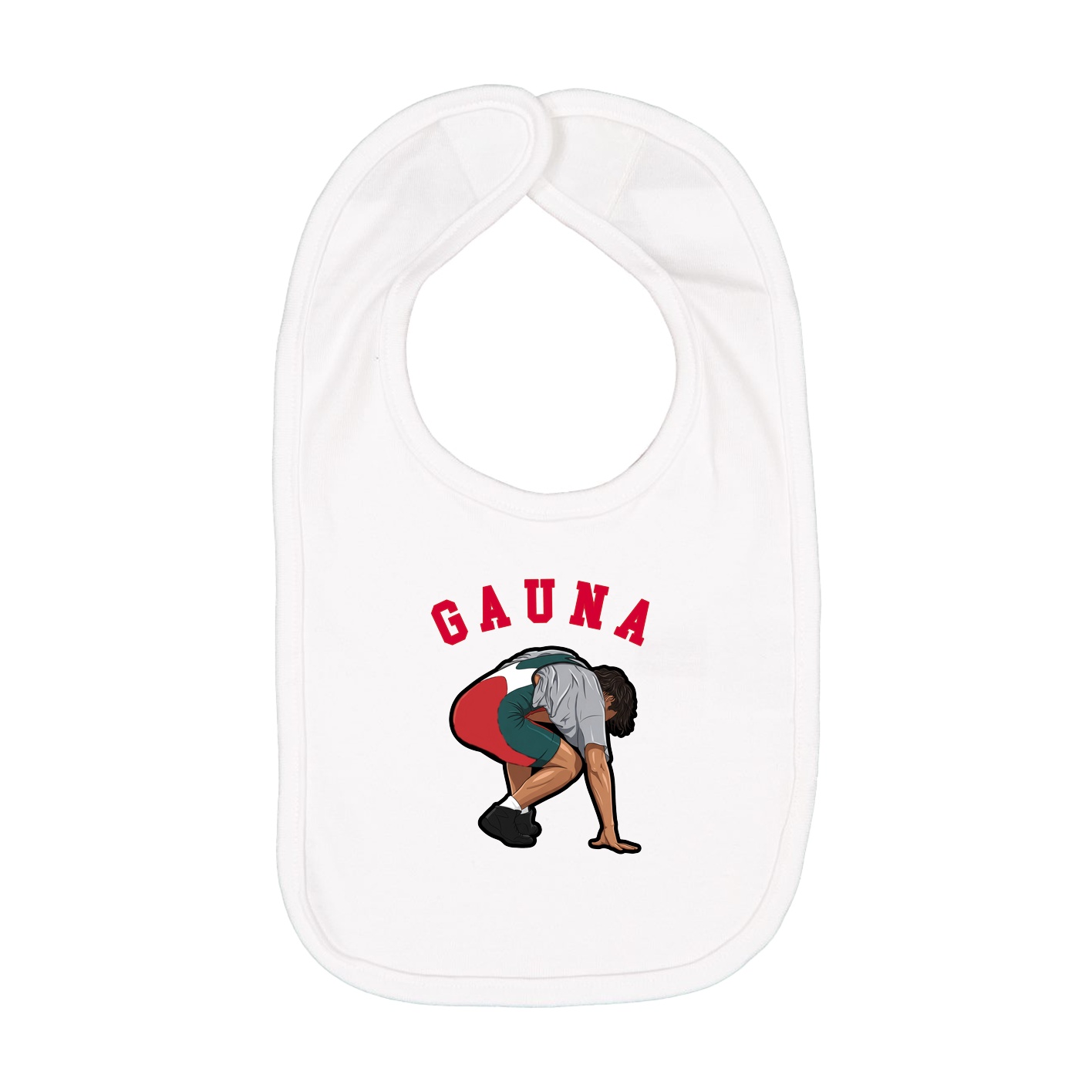Infant Bib — Shirsey Arch in White