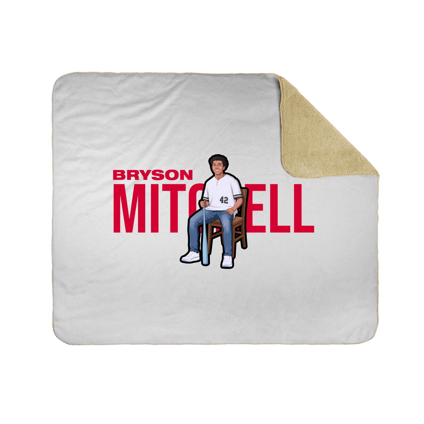 Throw Blanket — Player Name in White