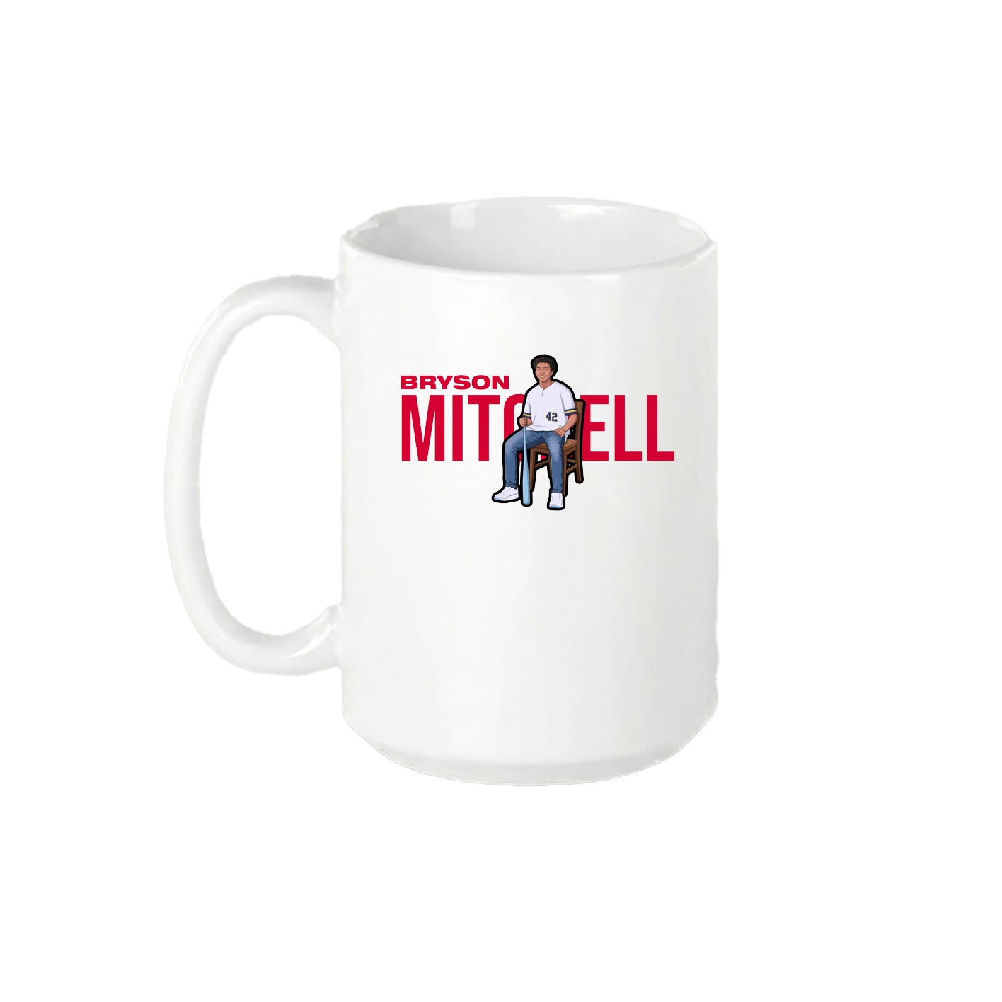 15oz Coffee Mug — Player Name in White