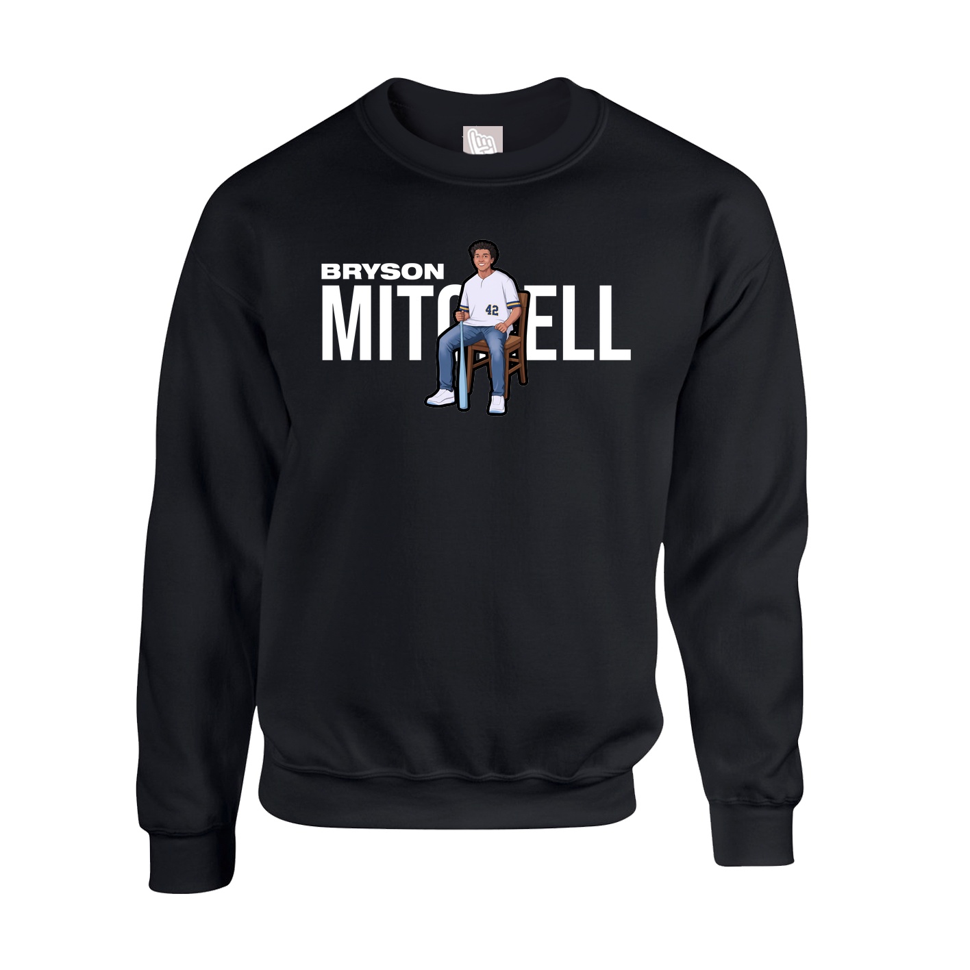 Fleece Crew — Player Name in Black