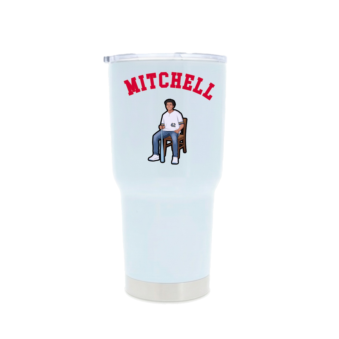 30oz Stainless Steel Tumbler — Shirsey Arch in White
