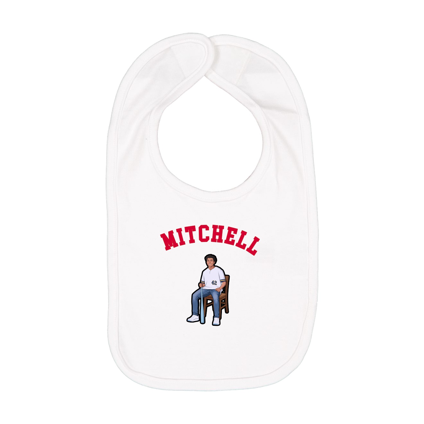 Infant Bib — Shirsey Arch in White