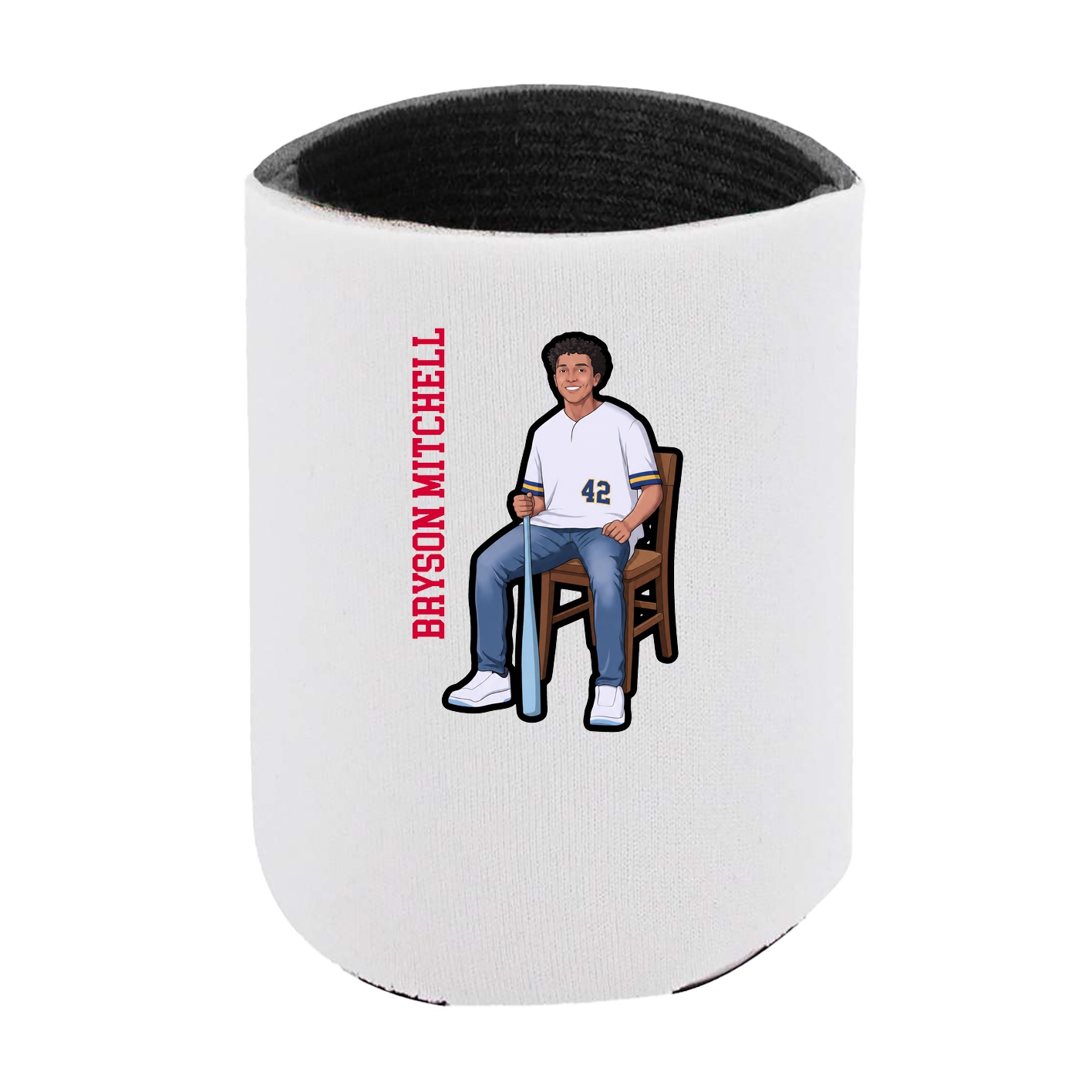 Can Holder — Name Vertical in White