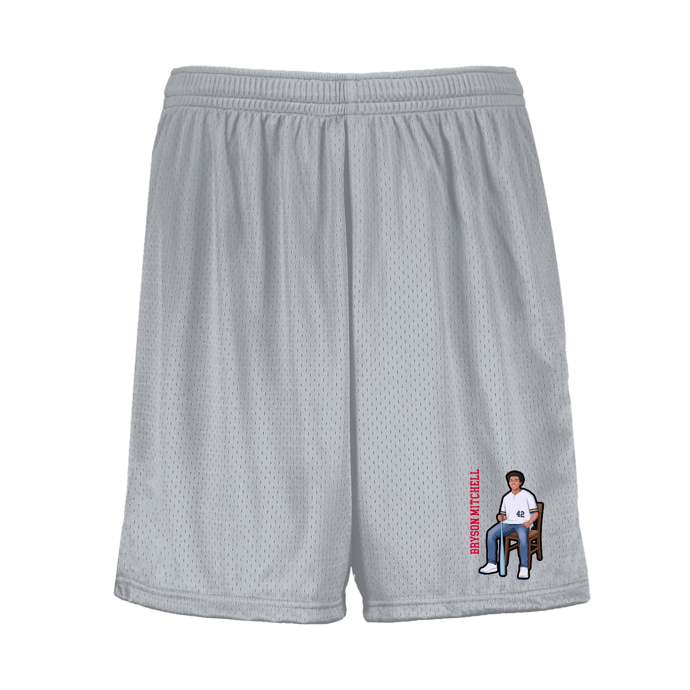Shorts — Name Vertical in Silver