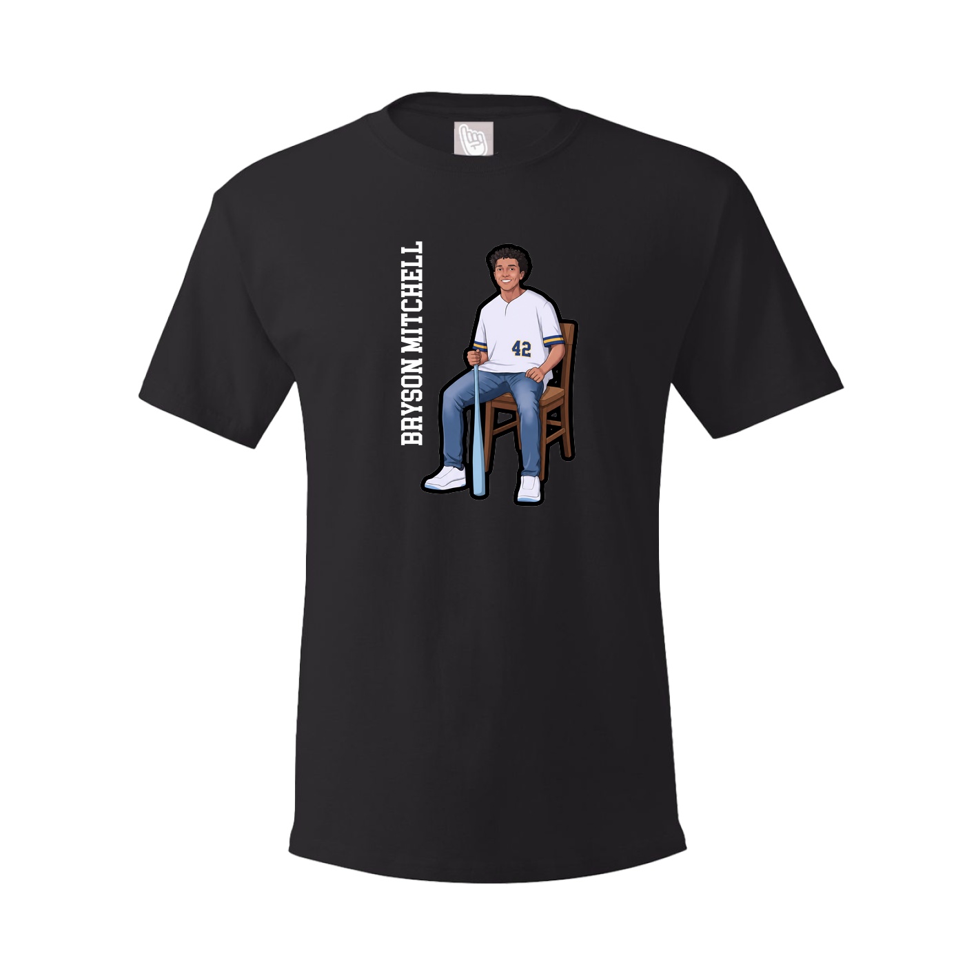 Tee — Name Vertical in Black