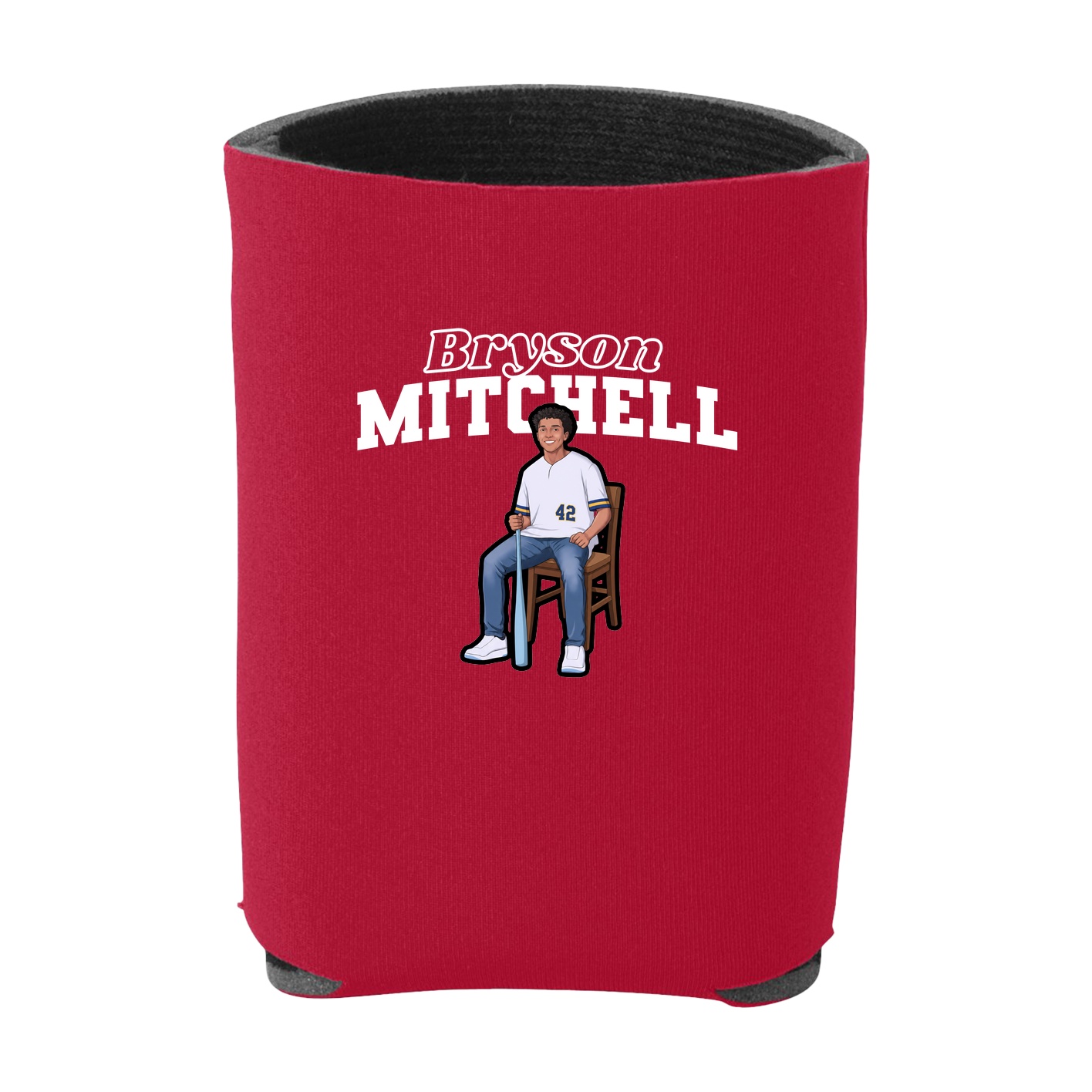Can Holder — Name Arch in Red