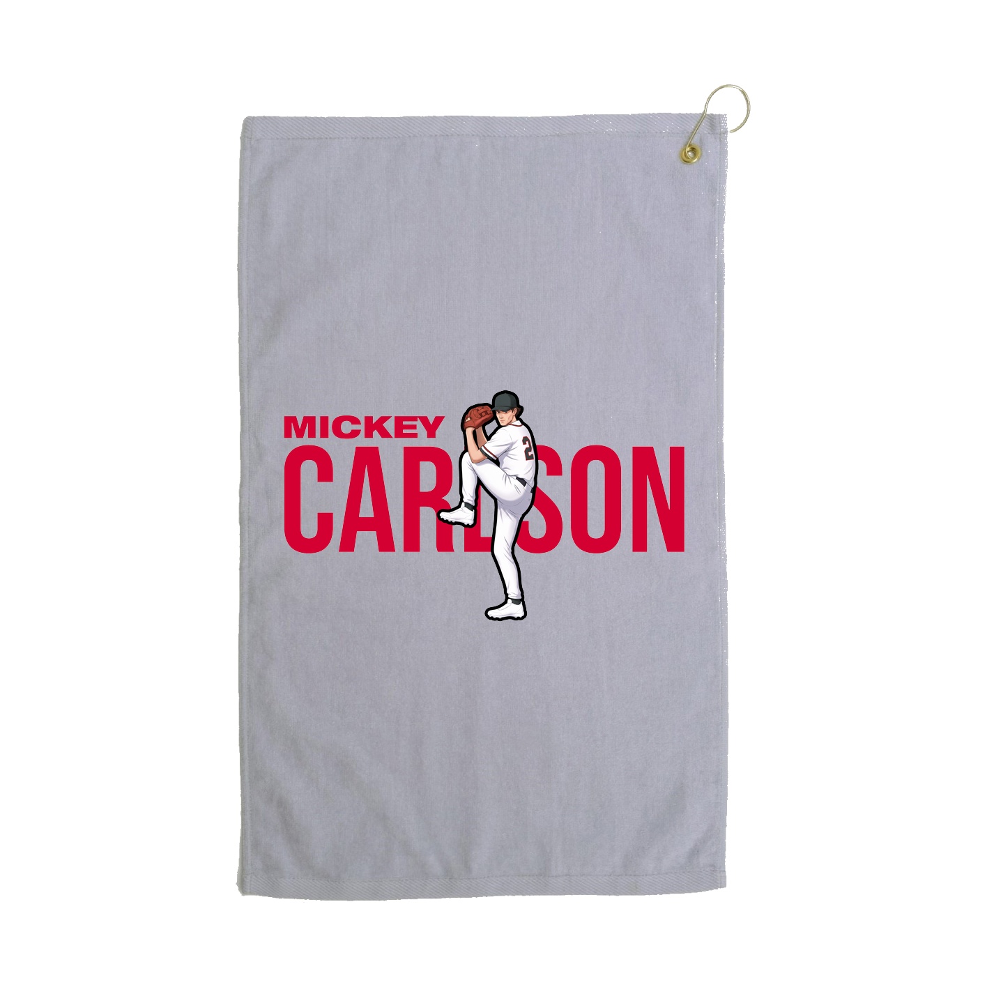 Golf Towel — Player Name in Grey