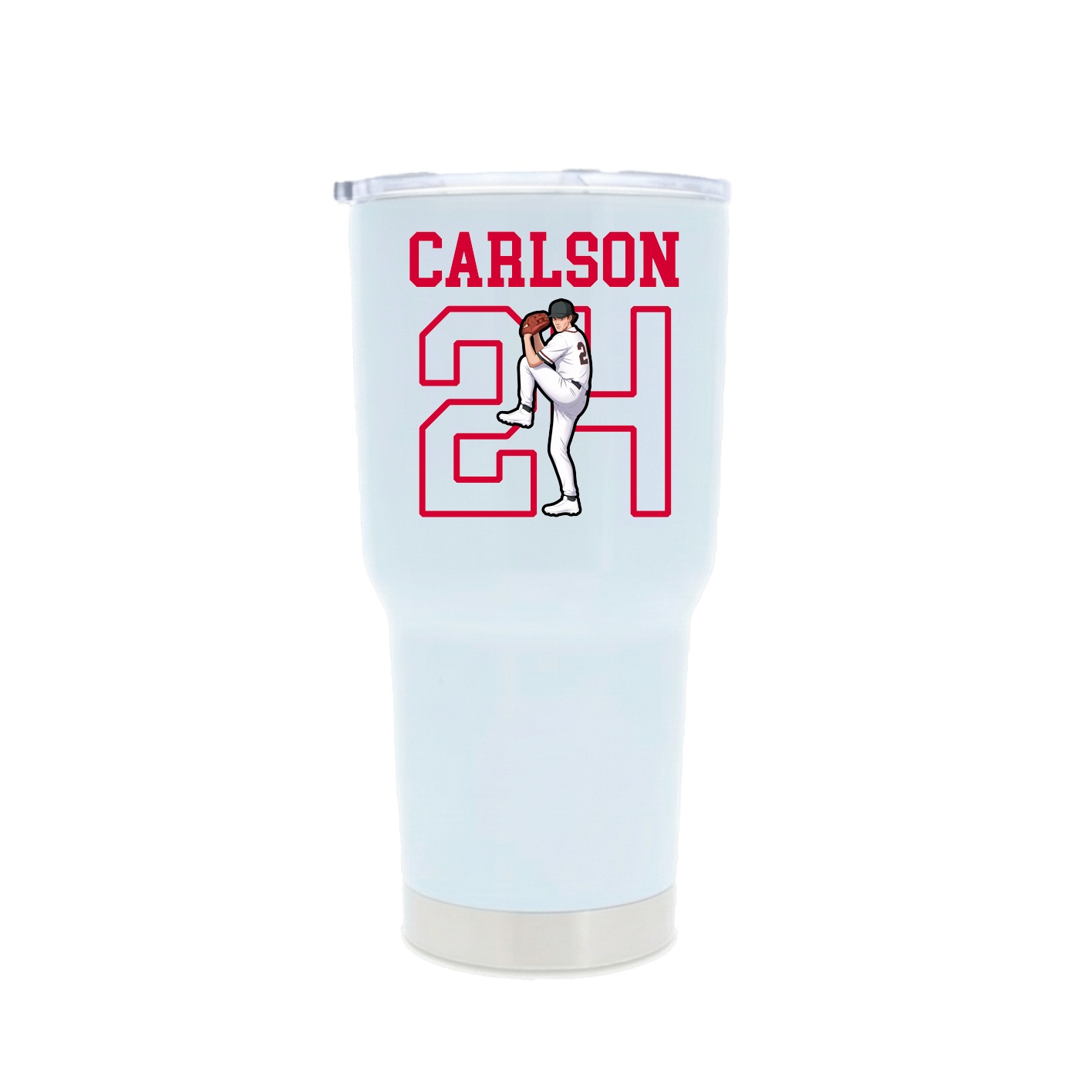 30oz Stainless Steel Tumbler — Shirsey in White