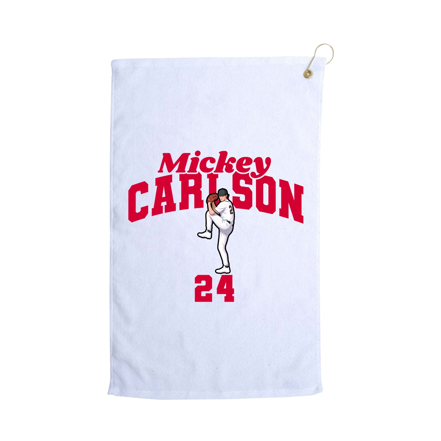 Golf Towel — Signature Arch in White