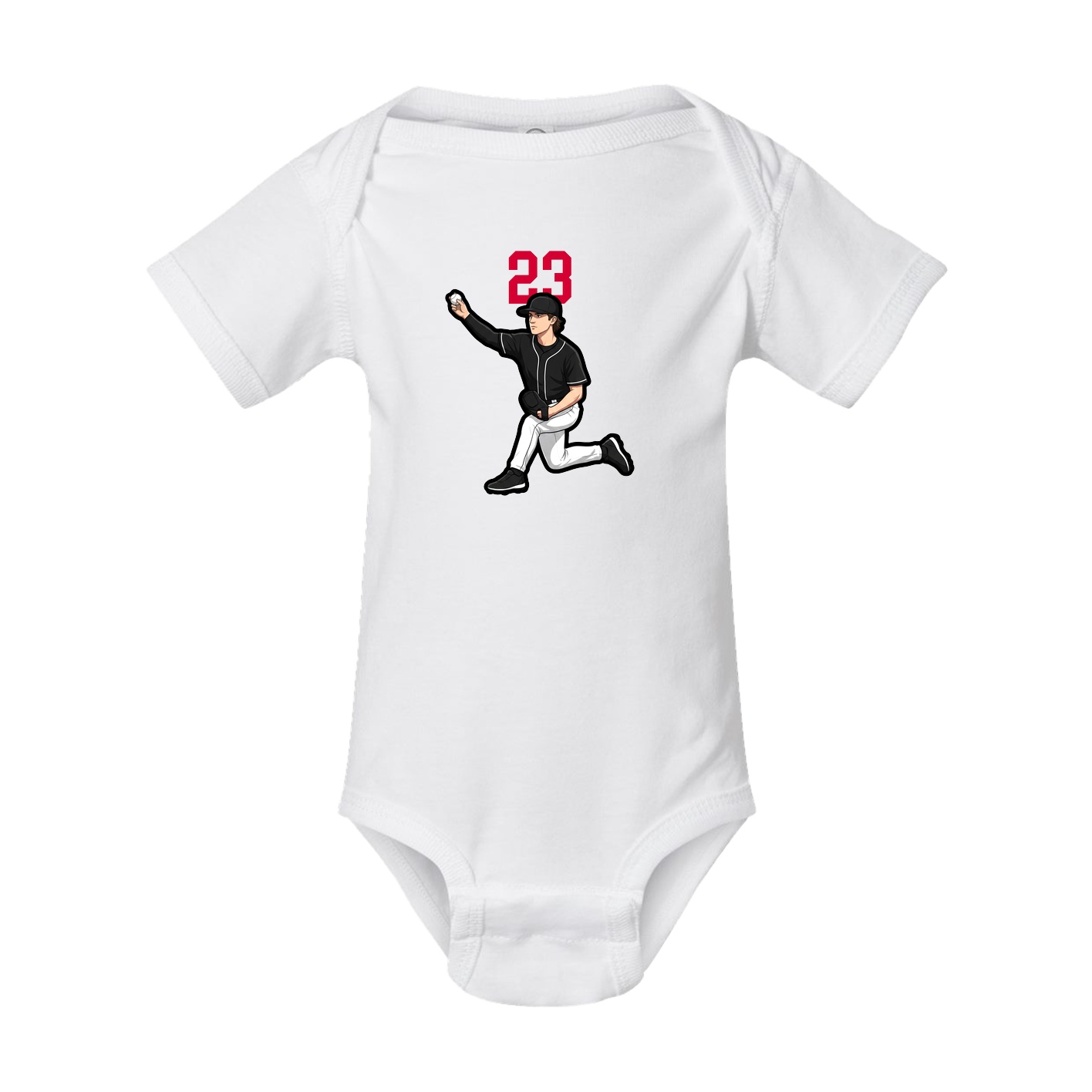 Baby Onesie — Number Top in White