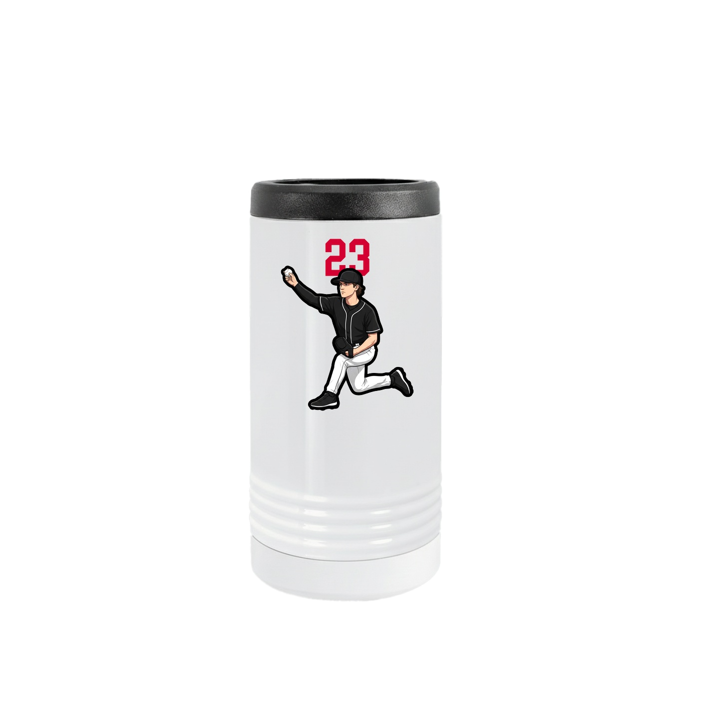 Slim Beverage Holder — Number Top in White