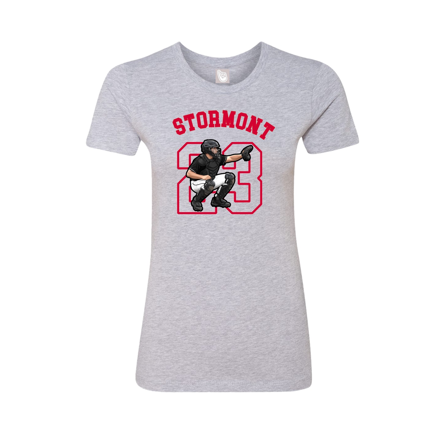 Fitted Women's Tee — Shirsey Arch in Grey