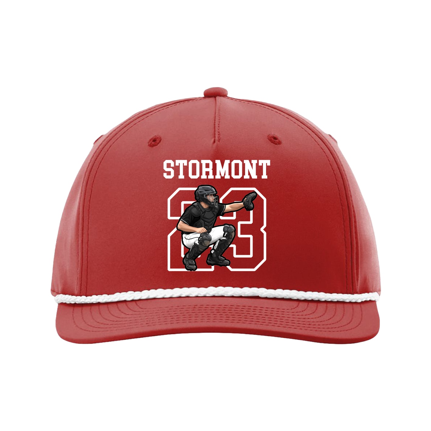 Five-Panel Classic Rope Cap — Shirsey in Red