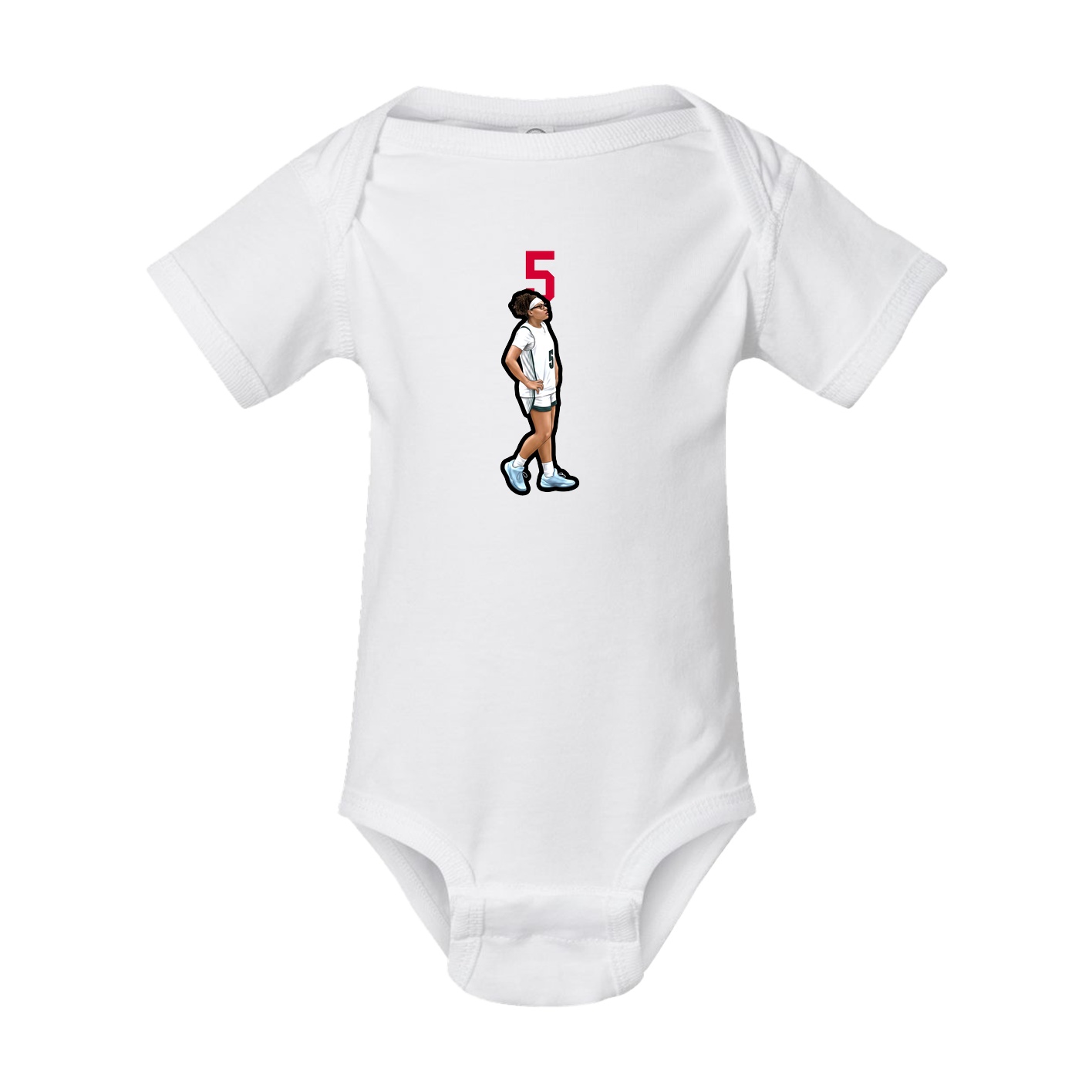 Baby Onesie — Number Top in White