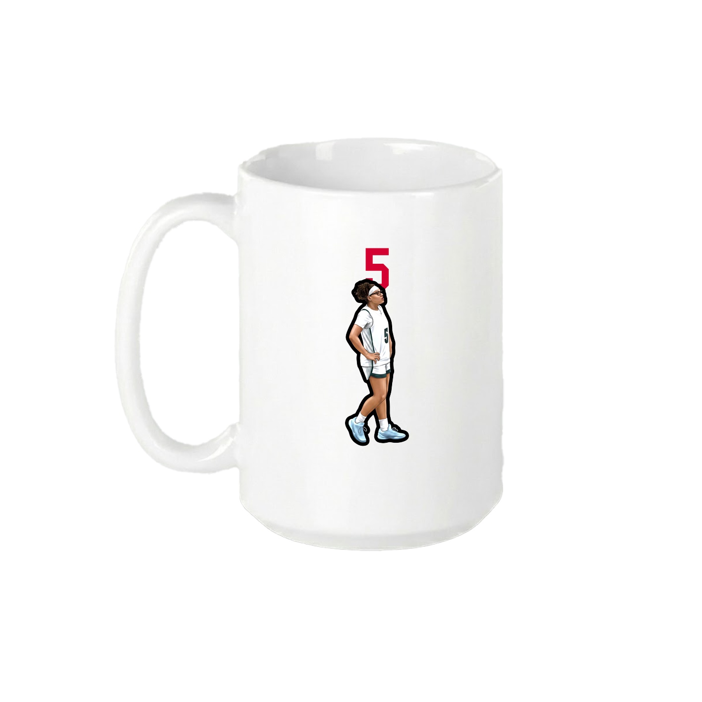15oz Coffee Mug — Number Top in White