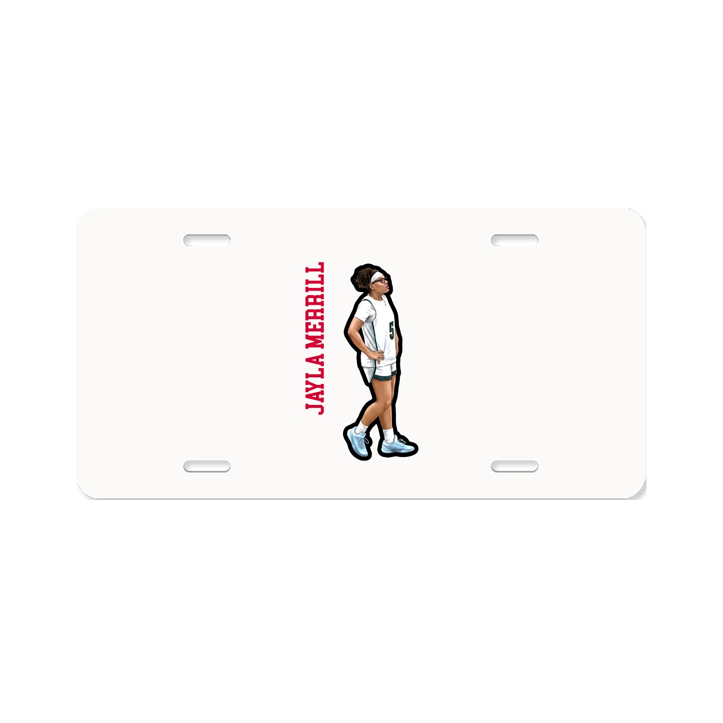License Plate — Name Vertical in Classic